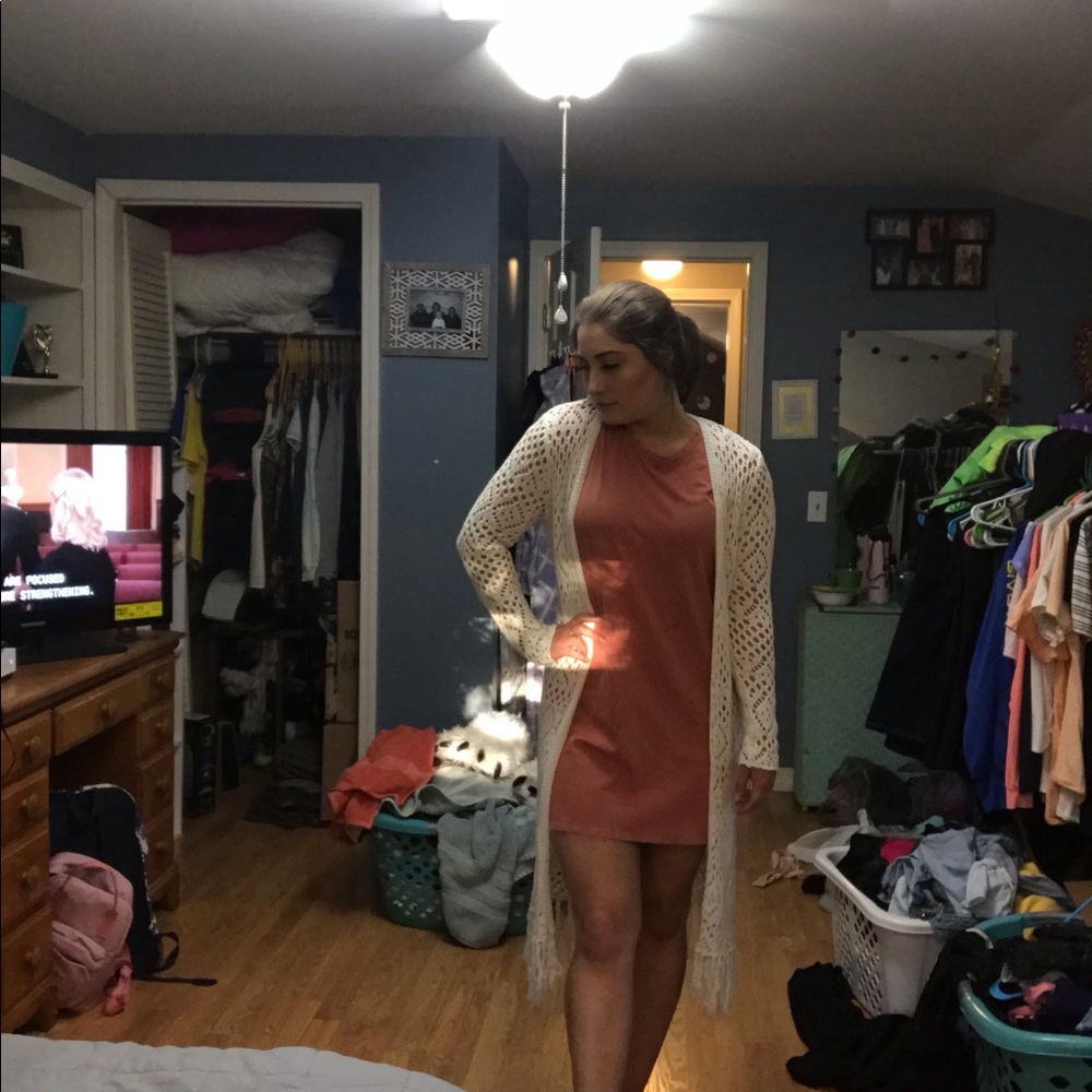 Forever 21 Open Knit Fringe Cardigan - Picture 7 of 8